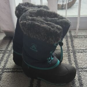 Kamik Kids Snow Boots - Black and Teal